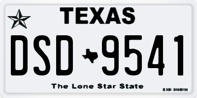 TX license plate DSD9541