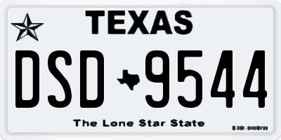 TX license plate DSD9544