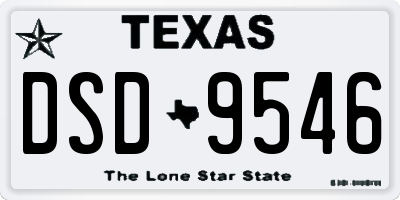 TX license plate DSD9546