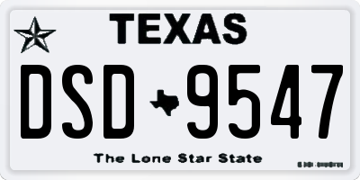 TX license plate DSD9547