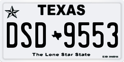 TX license plate DSD9553