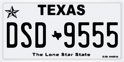 TX license plate DSD9555