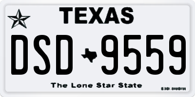 TX license plate DSD9559