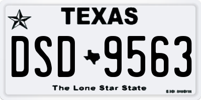 TX license plate DSD9563