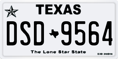 TX license plate DSD9564
