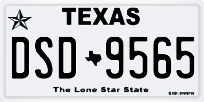 TX license plate DSD9565