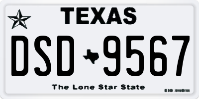 TX license plate DSD9567