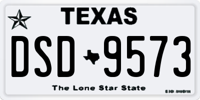 TX license plate DSD9573