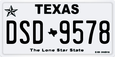 TX license plate DSD9578