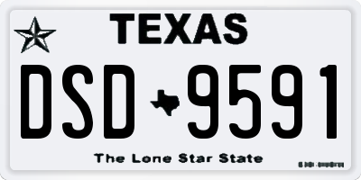 TX license plate DSD9591