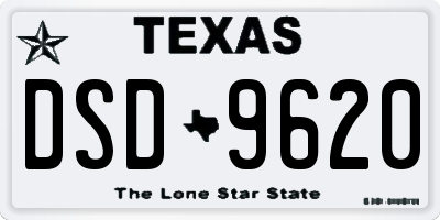 TX license plate DSD9620