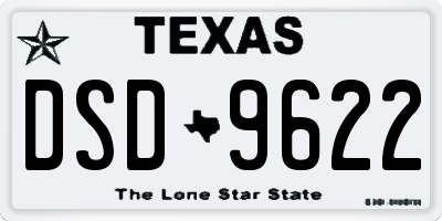 TX license plate DSD9622