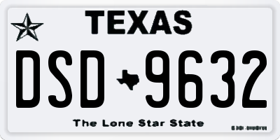 TX license plate DSD9632