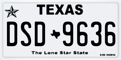 TX license plate DSD9636