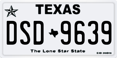 TX license plate DSD9639