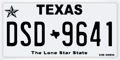 TX license plate DSD9641