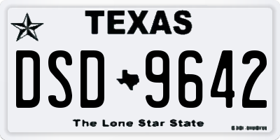 TX license plate DSD9642