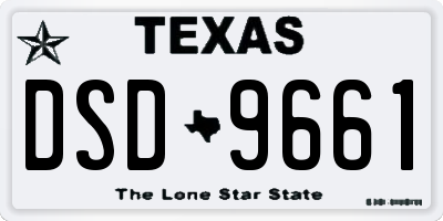 TX license plate DSD9661