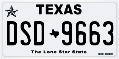 TX license plate DSD9663
