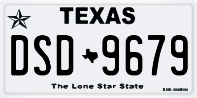 TX license plate DSD9679