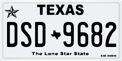 TX license plate DSD9682