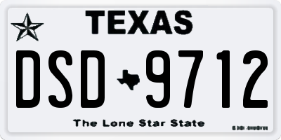 TX license plate DSD9712