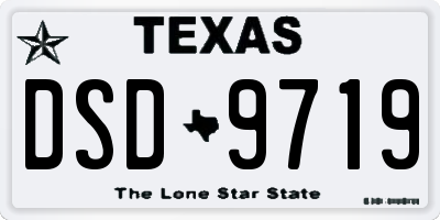 TX license plate DSD9719