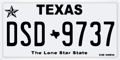 TX license plate DSD9737