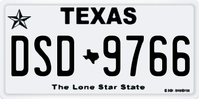 TX license plate DSD9766