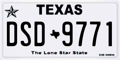 TX license plate DSD9771