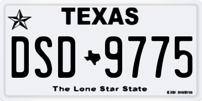 TX license plate DSD9775