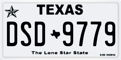 TX license plate DSD9779