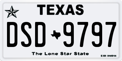 TX license plate DSD9797