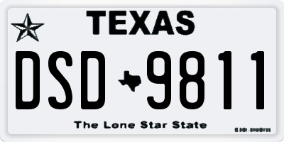 TX license plate DSD9811