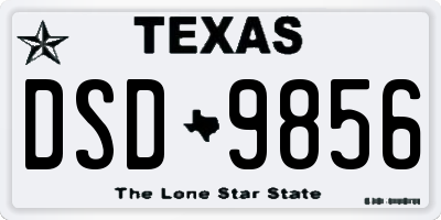 TX license plate DSD9856