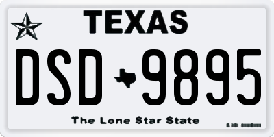 TX license plate DSD9895