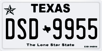 TX license plate DSD9955