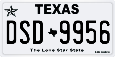 TX license plate DSD9956