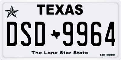 TX license plate DSD9964