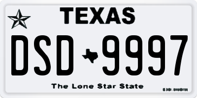 TX license plate DSD9997