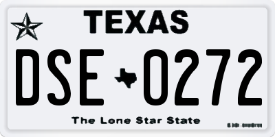 TX license plate DSE0272