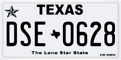 TX license plate DSE0628