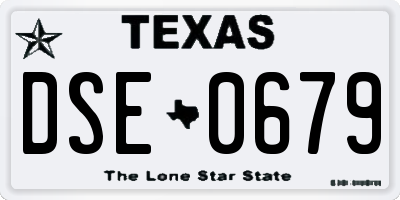 TX license plate DSE0679