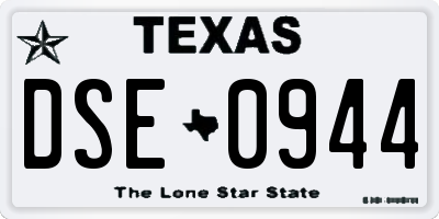 TX license plate DSE0944