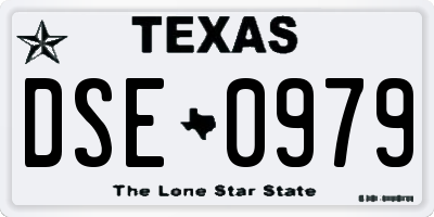 TX license plate DSE0979