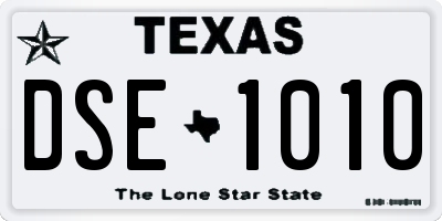 TX license plate DSE1010