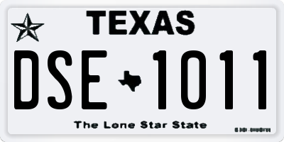 TX license plate DSE1011