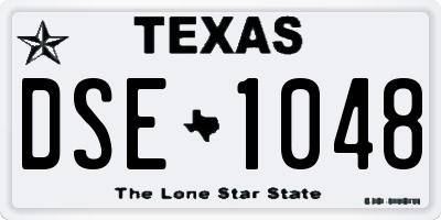 TX license plate DSE1048