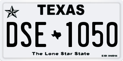TX license plate DSE1050