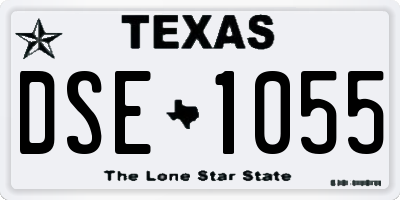 TX license plate DSE1055